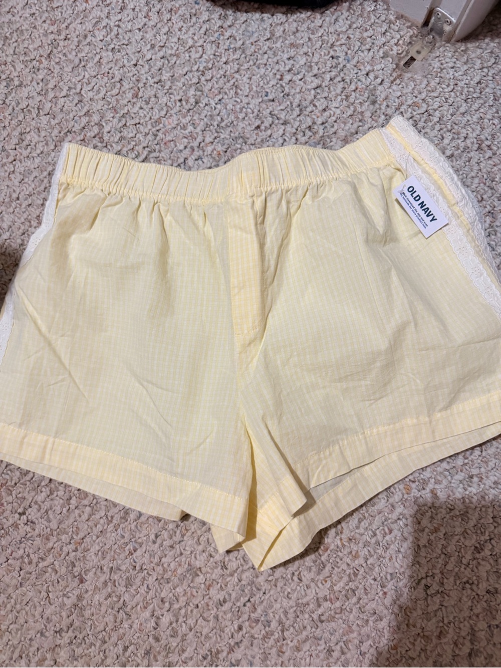Old Navy Pale Yellow Women's Casual Lounge Shorts